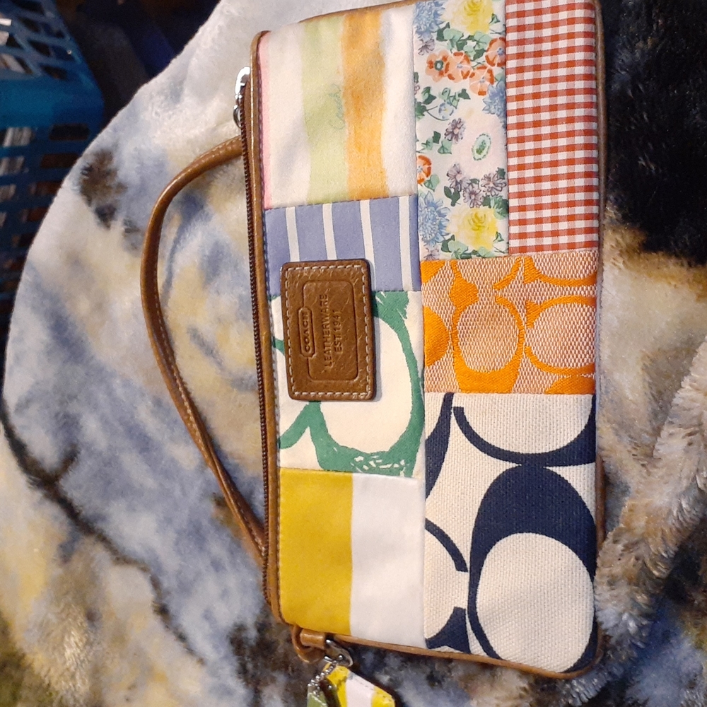 Coach Leatherware patchwork purse wristlet